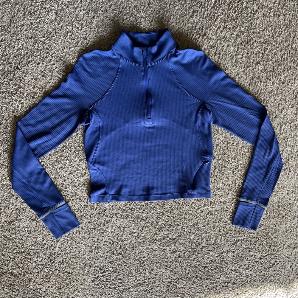 Lululemon Its Rulu Run Cropped Half Zip *Ribbed - Picture 4 of 8